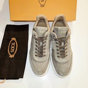 Tod's Cassetta Alta Sneakers in Taupe Suede